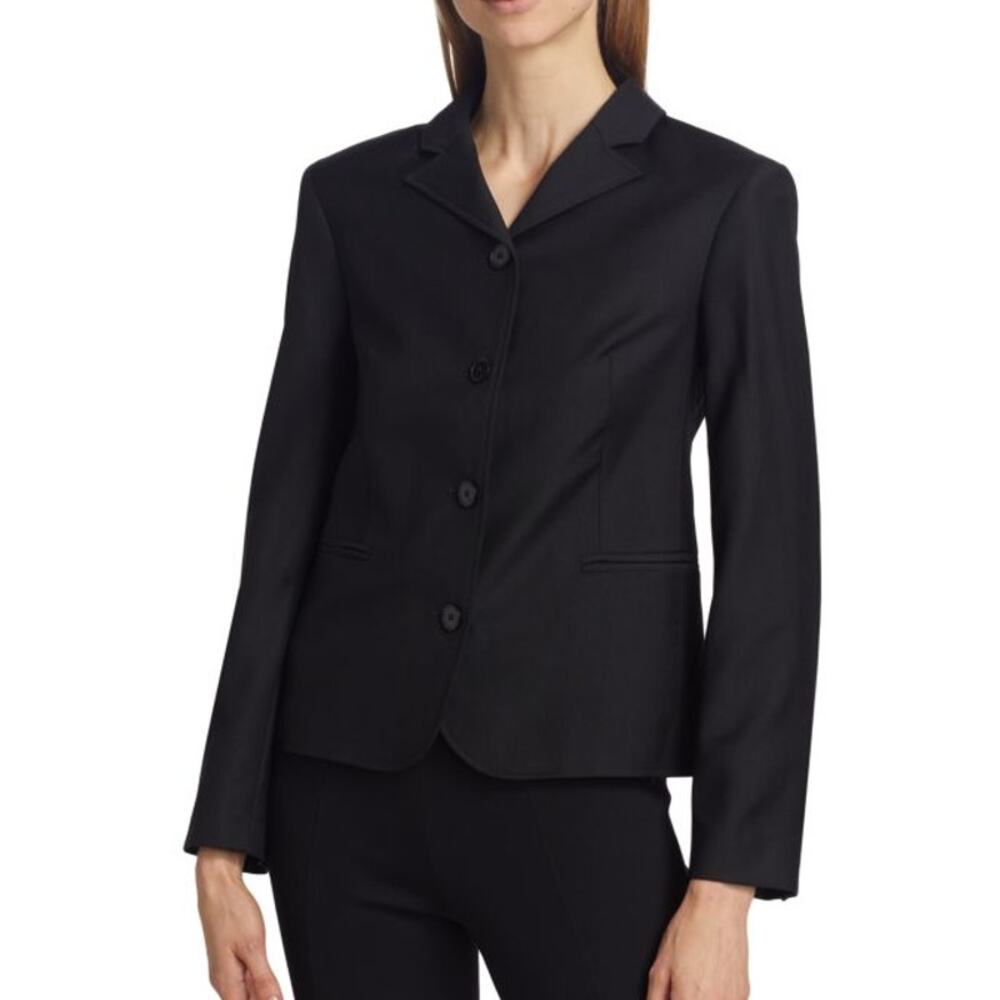 LOULOU STUDIO Marnie Wool-twill Blazer in Black (Size Large)
